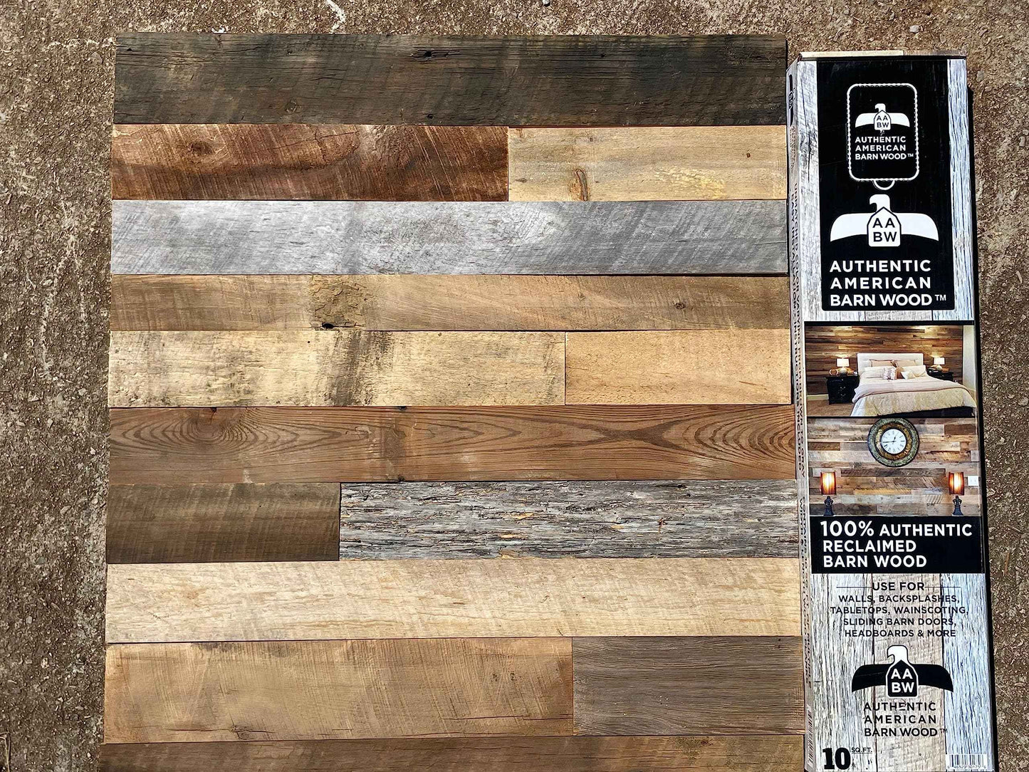 Authentic American Barnwood - 100% Reclaimed Barn Wood Wall Planks, 36 inch Length, Multi-Width, DIY Accent Wall for Home, Office or Business, 10 Square Ft.