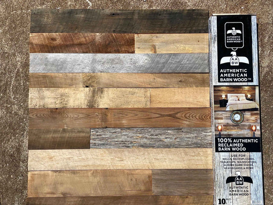 Authentic American Barnwood - 100% Reclaimed Barn Wood Wall Planks, 36 inch Length, Multi-Width, DIY Accent Wall for Home, Office or Business, 10 Square Ft.