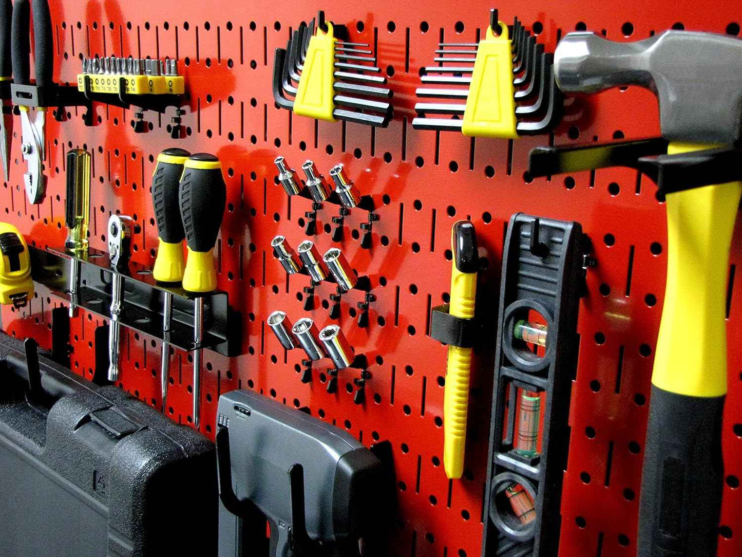 Galvanized Steel Pegboard Rack - 2 Pack 32” x 16” Metallic Tool Storage Panels