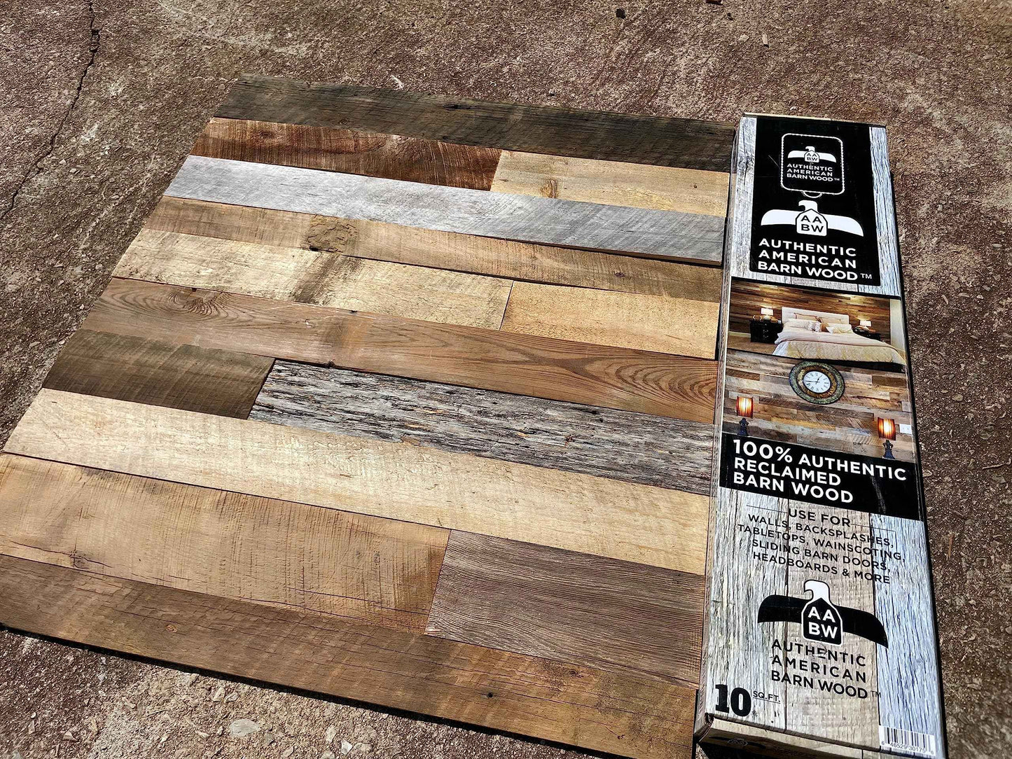 Authentic American Barnwood - 100% Reclaimed Barn Wood Wall Planks, 36 inch Length, Multi-Width, DIY Accent Wall for Home, Office or Business, 10 Square Ft.