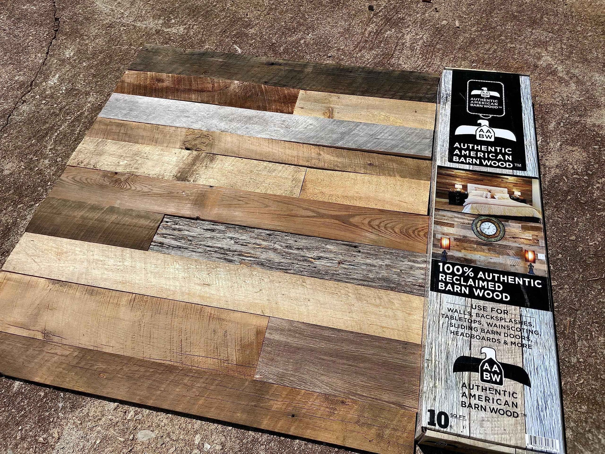 Authentic American Barnwood - 100% Reclaimed Barn Wood Wall Planks, 36 inch Length, Multi-Width, DIY Accent Wall for Home, Office or Business, 10 Square Ft.