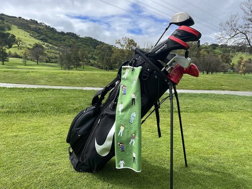 Happy Gilmore Reversible Microfiber Premium Tri Fold Golf Towel - Golf Gift for Men - Golf Accessories and Gifts, Father's Day, Christmas, Birthday Gift