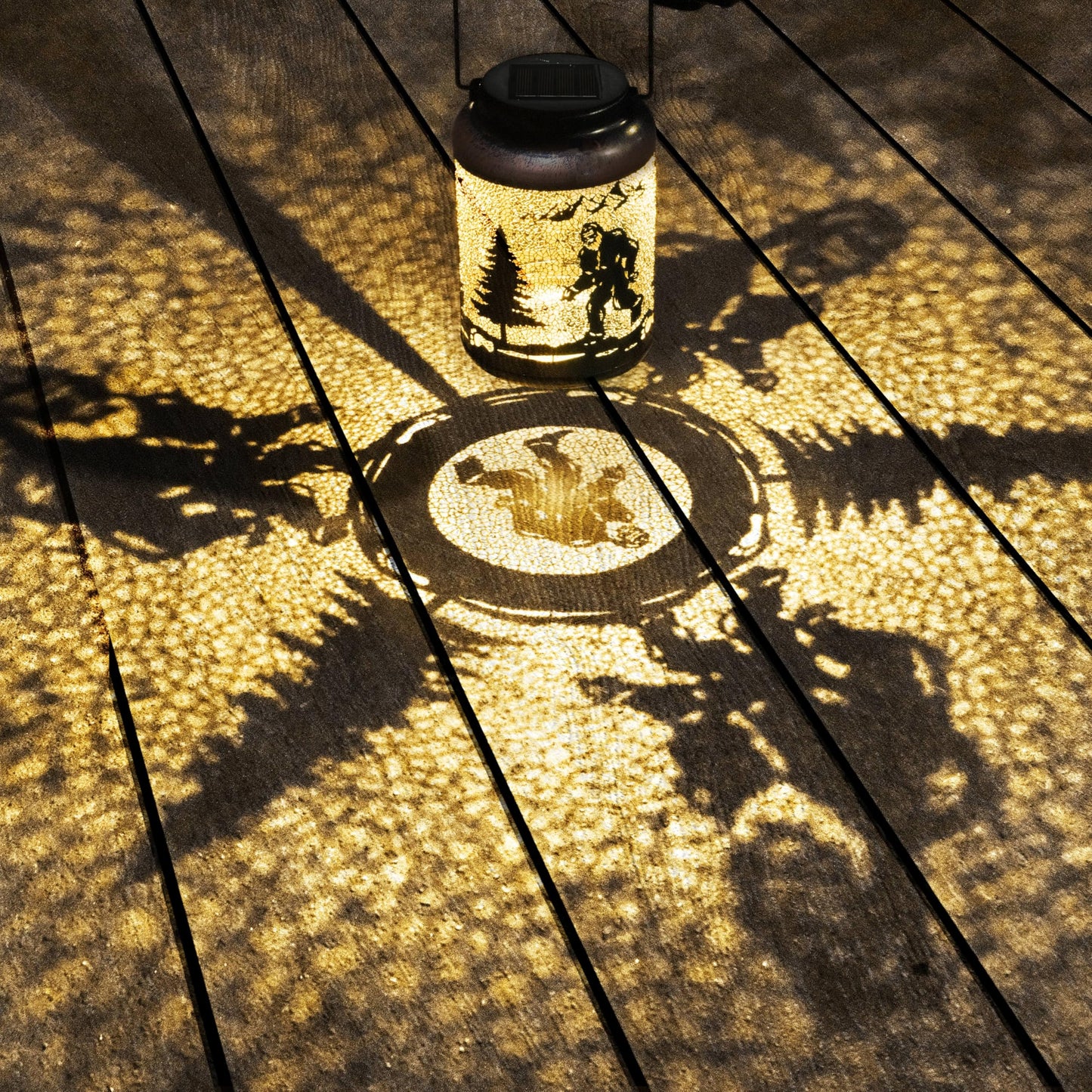 Bigfoot Solar Lanterns Outdoor Waterproof, Birthday Christmas Gifts for Women Mom Grandma, Garden Decor, Hanging Solar Lantern Decorative Lights for Yard Patio Pathway Landscape(Retro Lantern)