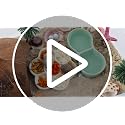 Ceramic Food Dish for Hermit Crabs - 2 Pcs with 7 Compartments