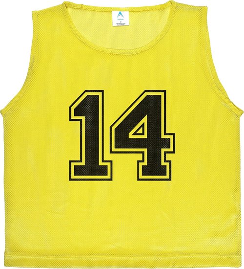 Athllete 12 Pcs Duramesh Pinnies - Numbered Scrimmage Vests for Kids & Adults | Soccer Jerseys