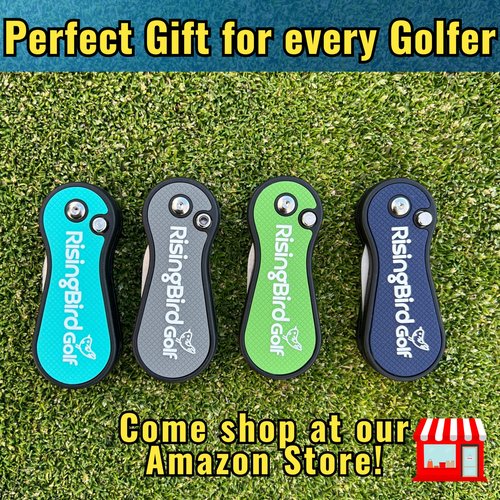 RisingBird Golf Divot Repair Tool, Pivot Tool, Ergonomic Grip & Vibrant Colors, Lightweight, Golf Accessories, Golf Gift, USA Company (2, Navy Blue)