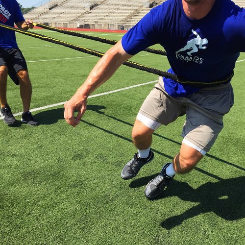 Kbands Victory Ropes - Up to 300 Pounds of Resistance for Anchored Or Release Acceleration Drills - Stretch Distance Up to 40 ft