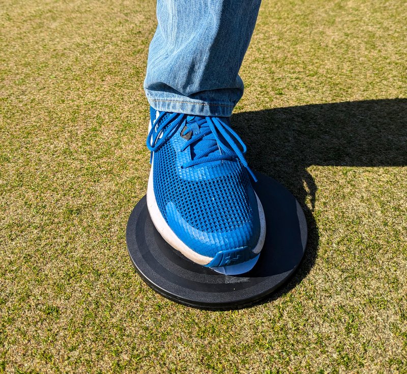 Rotate Plate Training Aid, 8 inches, Golf Swing Follow Through Tool from Screwballs Golf