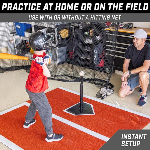 GoSports Baseball & Softball Batting Tees - Adjustable Rubber Hitting Tee for Jr. or Standard Sizes