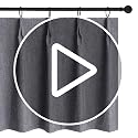 WdFour 24x24 Inch Blackout Linen Look Window Curtains - Dark Gray Pack of 2