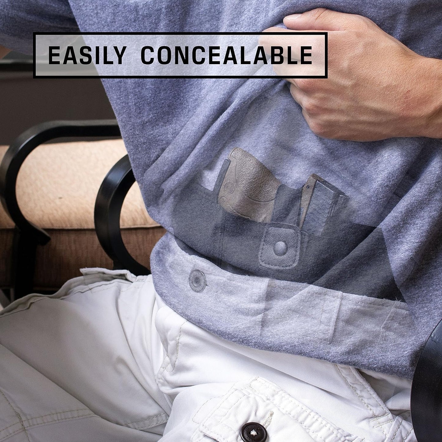 Skiennix Belly Band Holster - Concealed Carry for Men & Women | Fits Glock 19, 17, 42, 43 & More