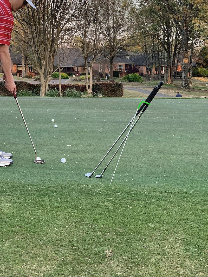 Mobile Pro Shop V-Shaped Golf Club Stand Keeps Your Clubs Clean, Dry & Visible, Made of Highly Durable Stainless Steel - Easy to Carry Golf Club Holder