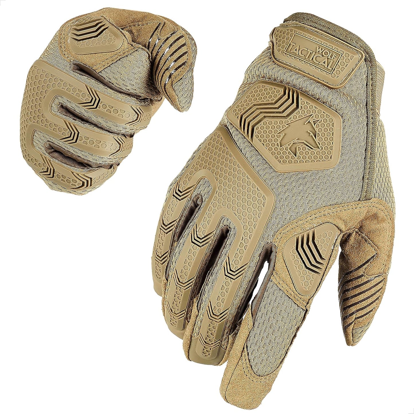 WOLF TACTICAL Shooting Gloves - Military Touchscreen Tactical Gloves for Men | Perfect for Airsoft & Paintball