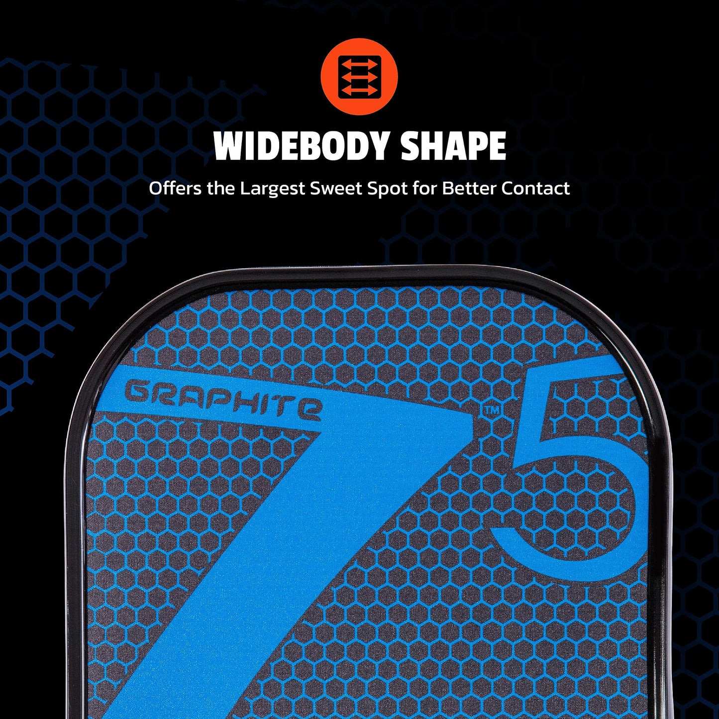 ONIX Graphite Z5 Pickleball Paddle (Graphite Carbon Fiber Face with Rough Texture Surface, Cushion Comfort Grip and Nomex Honeycomb Core for Touch, Control, and Power),Blue