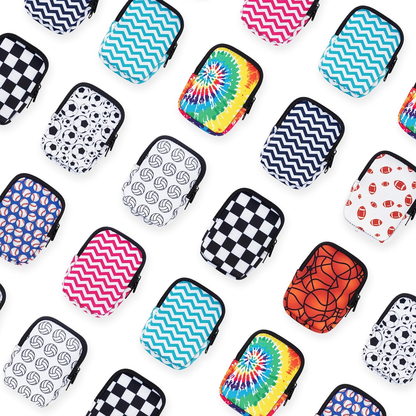 Water Cup Bottle Pouch Accessory | Compatible with Stanley Tumbler| Great for Workouts, Gym, Running, Walking, Sports| Keeps Cards, Keys, and Earphones Safe| Fun and Cute Designs (Soccer)