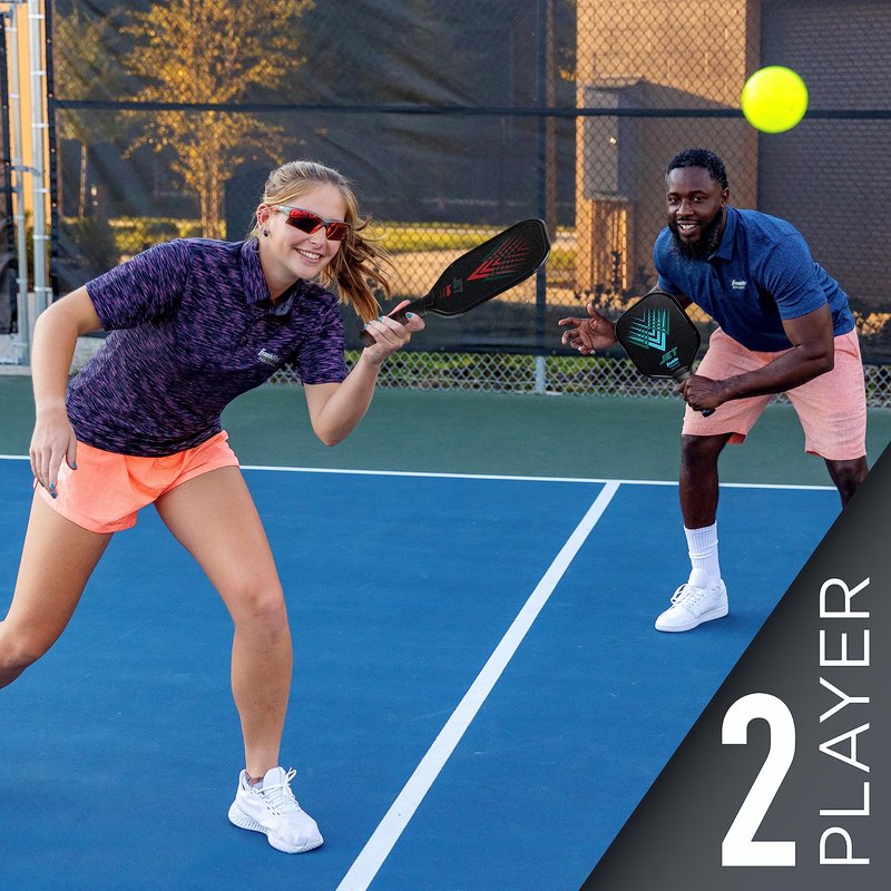 Franklin Sports Pickleball Paddle and Ball Set - Aluminum - Jet - 2 Player - USAPA Approved