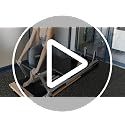 Interlocking Gym Floor Mats - 25 x 25 in - Black & Gray - 6 Tiles