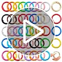 Colorful Round Carabiner Clips - 48pcs 1 Inch Key Ring Set