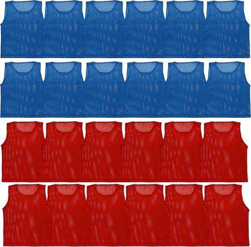 LITEMESH Pinnies - Set of 12/24 Youth Practice Vests | Durable Scrimmage Pennies for Sports