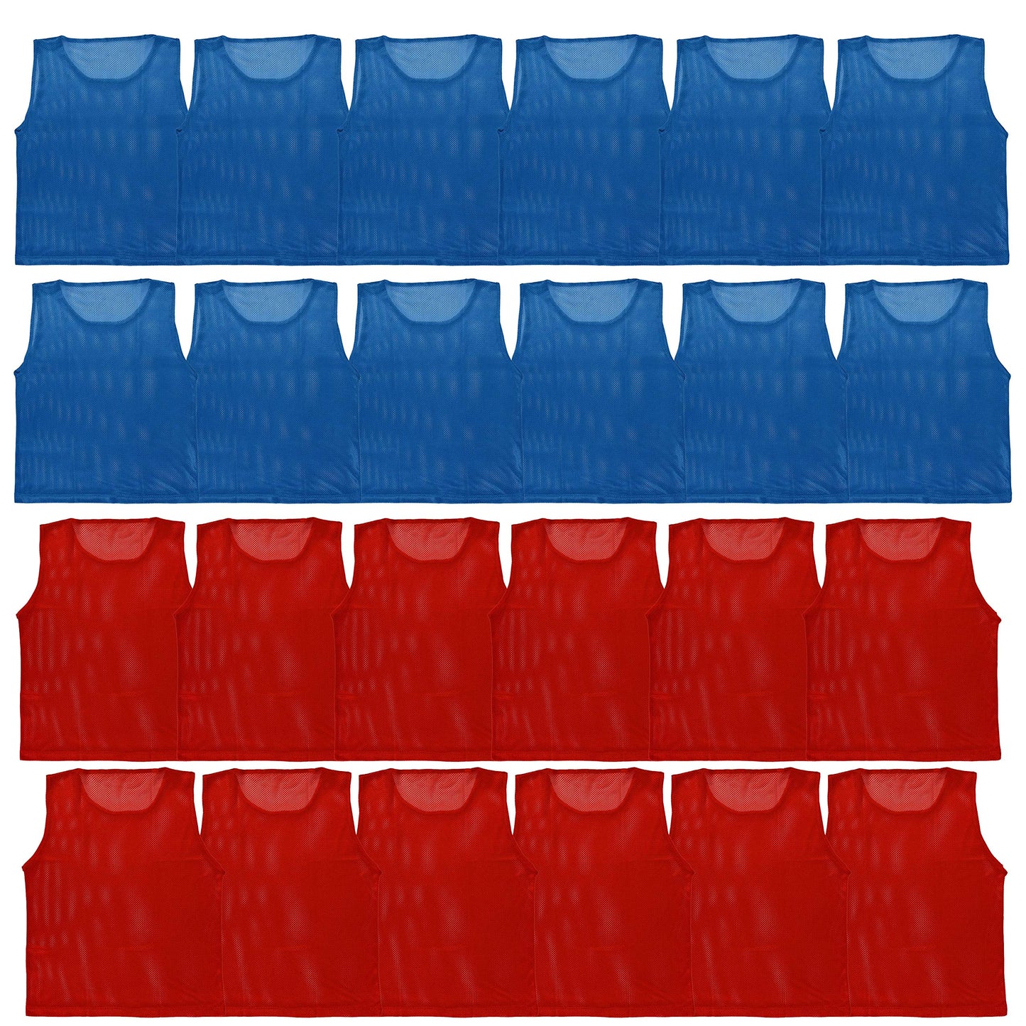 Athllete Youth Pinnies - LITEMESH Mesh Practice Jerseys, Pennies for Sports Youth, 24 Pack