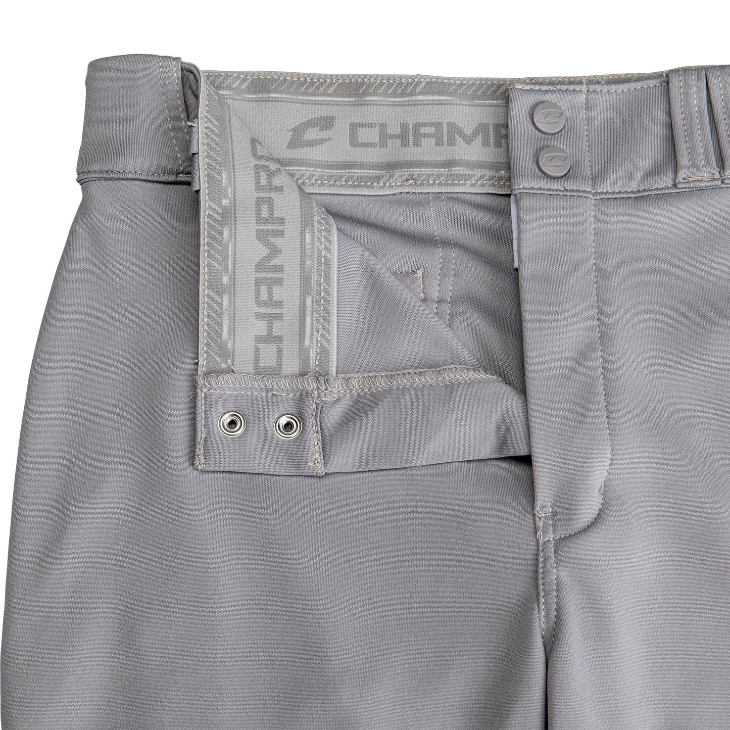 Champro Triple Crown 2.0 Open Bottom Baseball Pants, Youth Medium, Grey