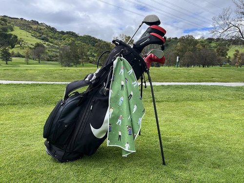 Happy Gilmore Reversible Microfiber Premium Tri Fold Golf Towel - Golf Gift for Men - Golf Accessories and Gifts, Father's Day, Christmas, Birthday Gift