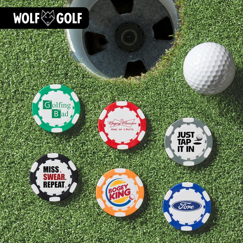 Golf Ball Marker Poker Chips | 6 Pack | Choose Your Golf Gift Set | Golf Marker Mens Gifts | Funny Golf Gifts | Funny Golf Accessories for Men | Womens Golf Accessories