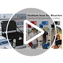 Stadium Seat with Back Support and Cushion - Grey