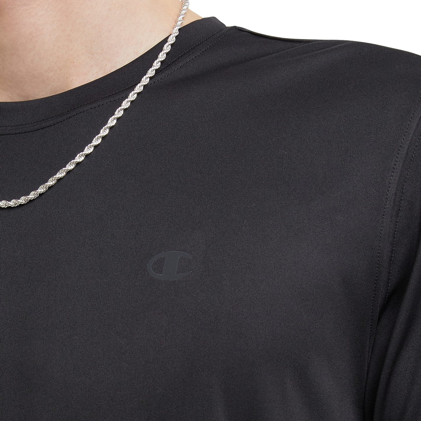 Champion Men’s Athletic T-Shirt – Lightweight, Moisture-Wicking, Anti-Odor, Inclusive Fit (S–4XL), Black, X-Large