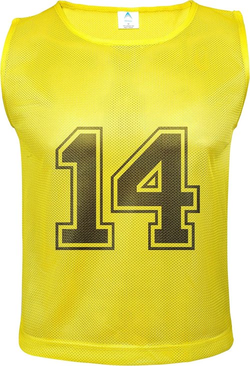Athllete 12 Pcs Duramesh Pinnies - Numbered Scrimmage Vests for Kids & Adults | Soccer Jerseys