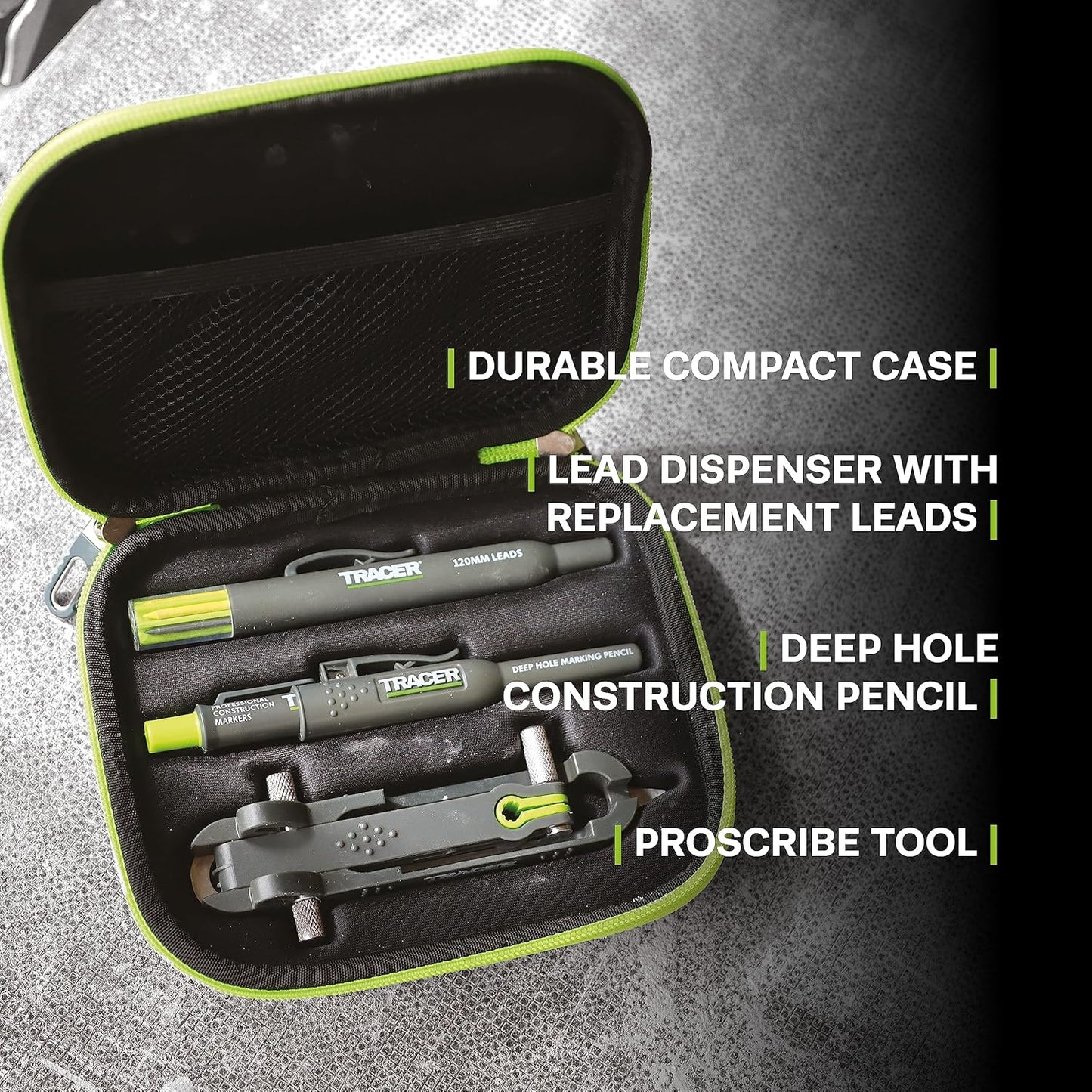 Tracer ProScribe Multi-Function Tool with Deep Hole Pencil & 6X Lead Holster