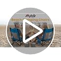 Joyfair Blue Beach Camping Folding Chair for Adults 2-Pack, Lightweight & Portable